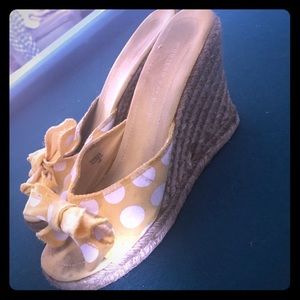 Montego Bay wedges with bow open toe